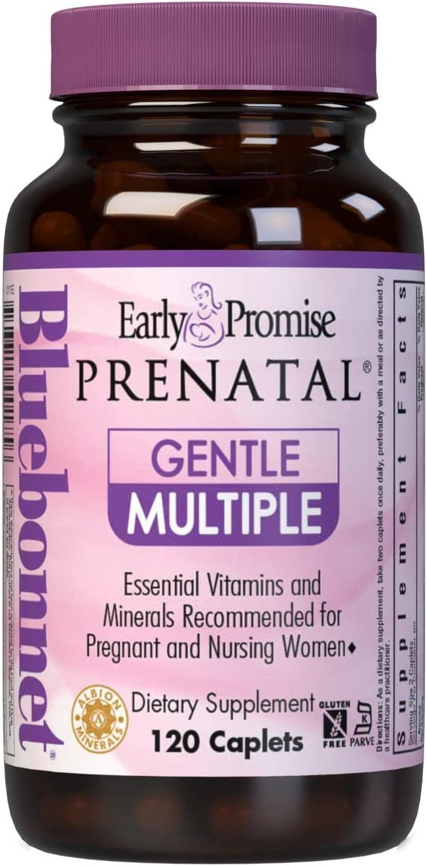 Bluebonnet Early Promise Prenatal Gentle Multiple Caplets, 120 Count, Pink