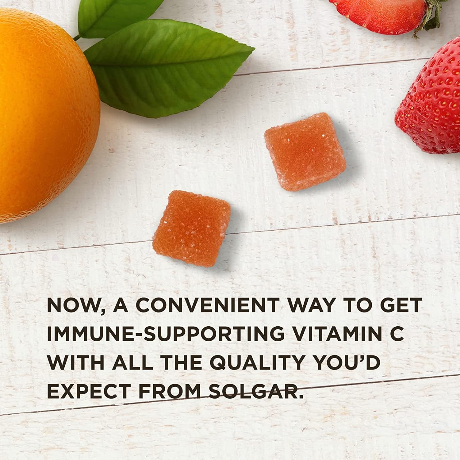 Solgar Adult Vitamin C Gummies 500mg Strawberry Orange 120ct