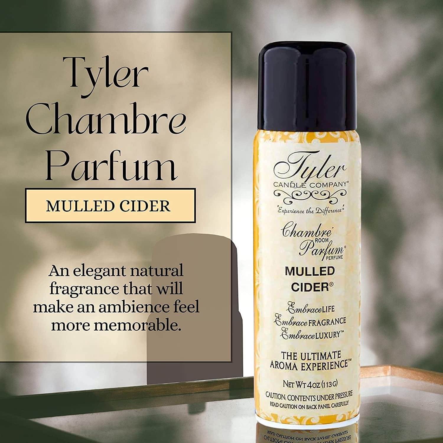 Tyler Candle Company Mulled Cider Signature Fragrance Chambre Parfum - Luxury Scent Air Freshener Spray - Ultimate Aromatic Experience - Home Essentials - 6 Pack of 4 Oz Container with Bonus Key Chain