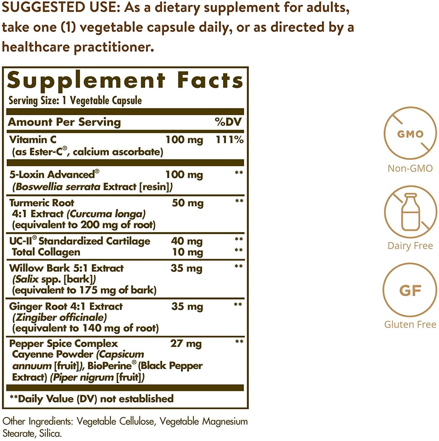 Solgar No. 7, 90 Vegetable Capsules - 3 Pack - Joint Support & Comfort - Increased Mobility & Flexibility - With Collagen & Turmeric - Non GMO, Gluten Free, Dairy Free - 90 Servings