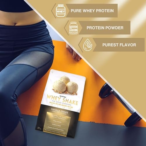 Syntrax Bundle, 2 Items Whey Shake Vanilla Shake, Native Grass-Fed Wholesome Denatured Whey Protein Concentrate with Glutamine Peptides 5 Pounds with Worldwide Nutrition Keychain