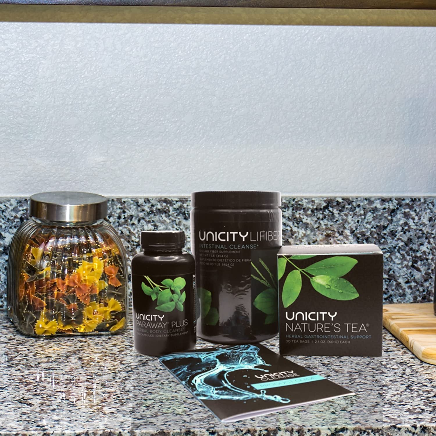 Unicity Cleanse with Nature's Tea Natural Dietary System - Healthy Detox Cleanse Kit of Unicity LiFiber Intestinal Cleanse, Paraway Plus Body Cleanse, and Nature's Tea Gastrointestinal Support