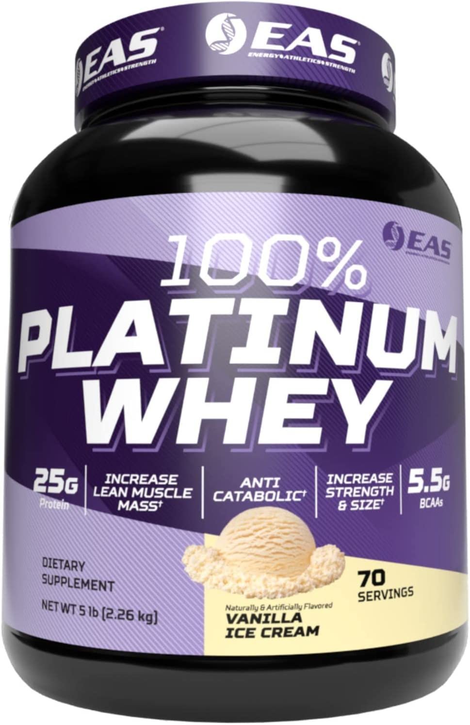 EAS 100% Platinum Whey Protein Powder - Anti Catabolic - 25g Protein