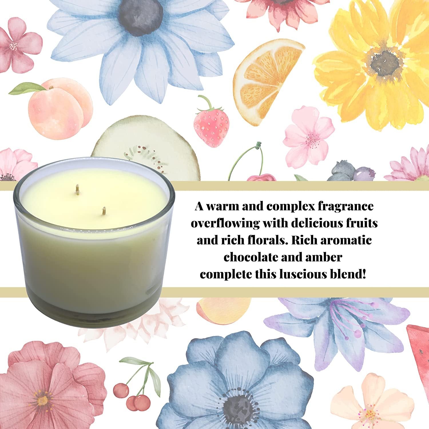 Tyler Candle Company Diva Stature Candle - Luxury Home Fragrance Diva Scented Candle - Stature Model Home Decor in Clear Glass Candle Holder - 16 Oz, 2 Wick Candle