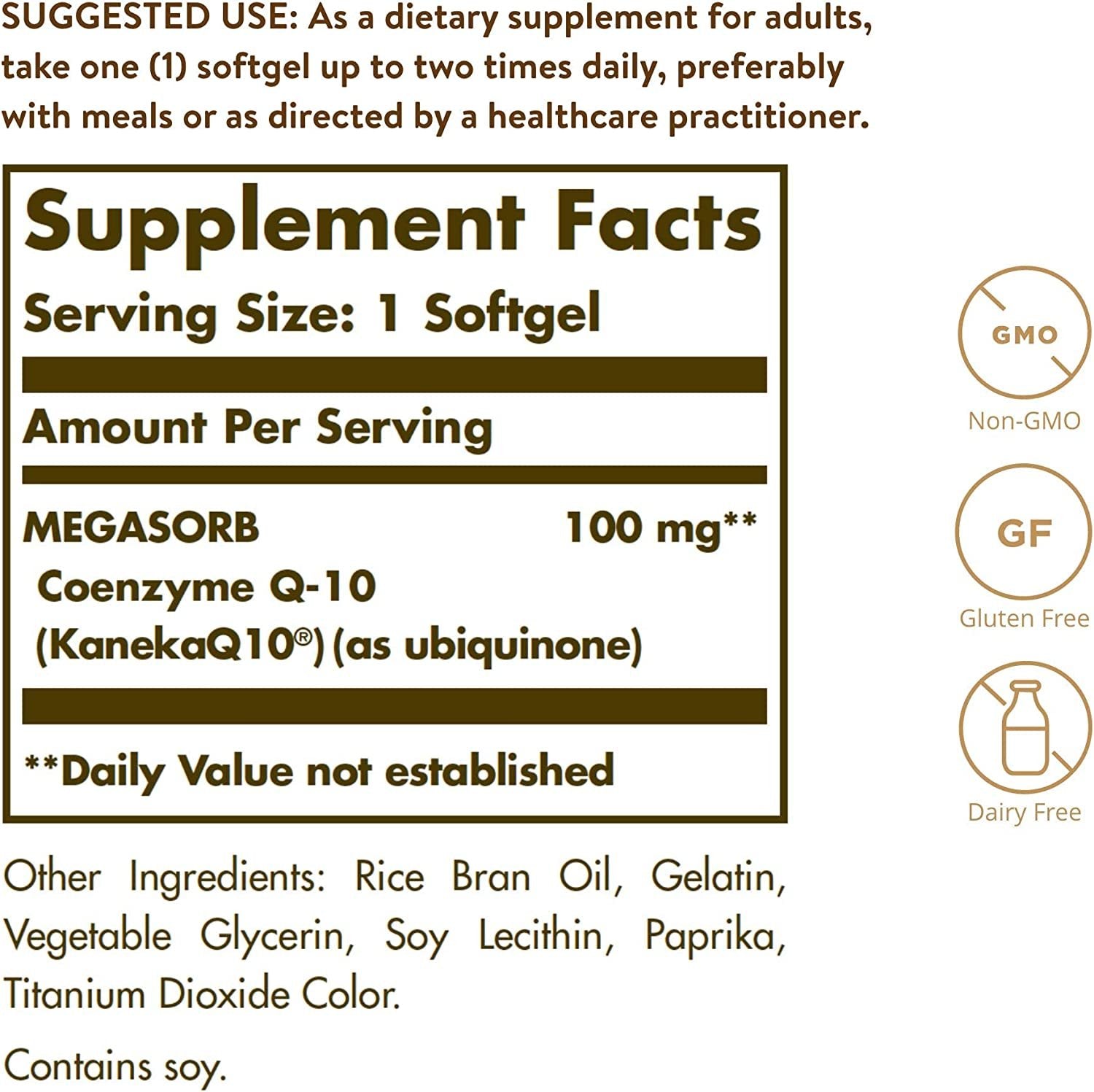 Solgar Megasorb CoQ-10 100 mg, 90 Softgels - Supports Heart Function & Healthy Aging - Coenzyme Q10 Supplement - Enhanced Absorption - Non-GMO, Gluten Free, Dairy Free - 90 Servings