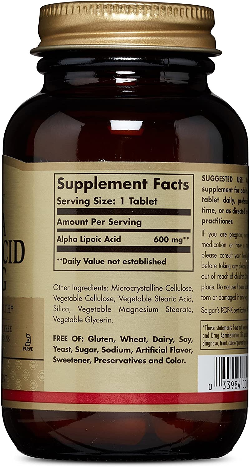 Solgar Alpha Lipoic Acid 600mg 50ct