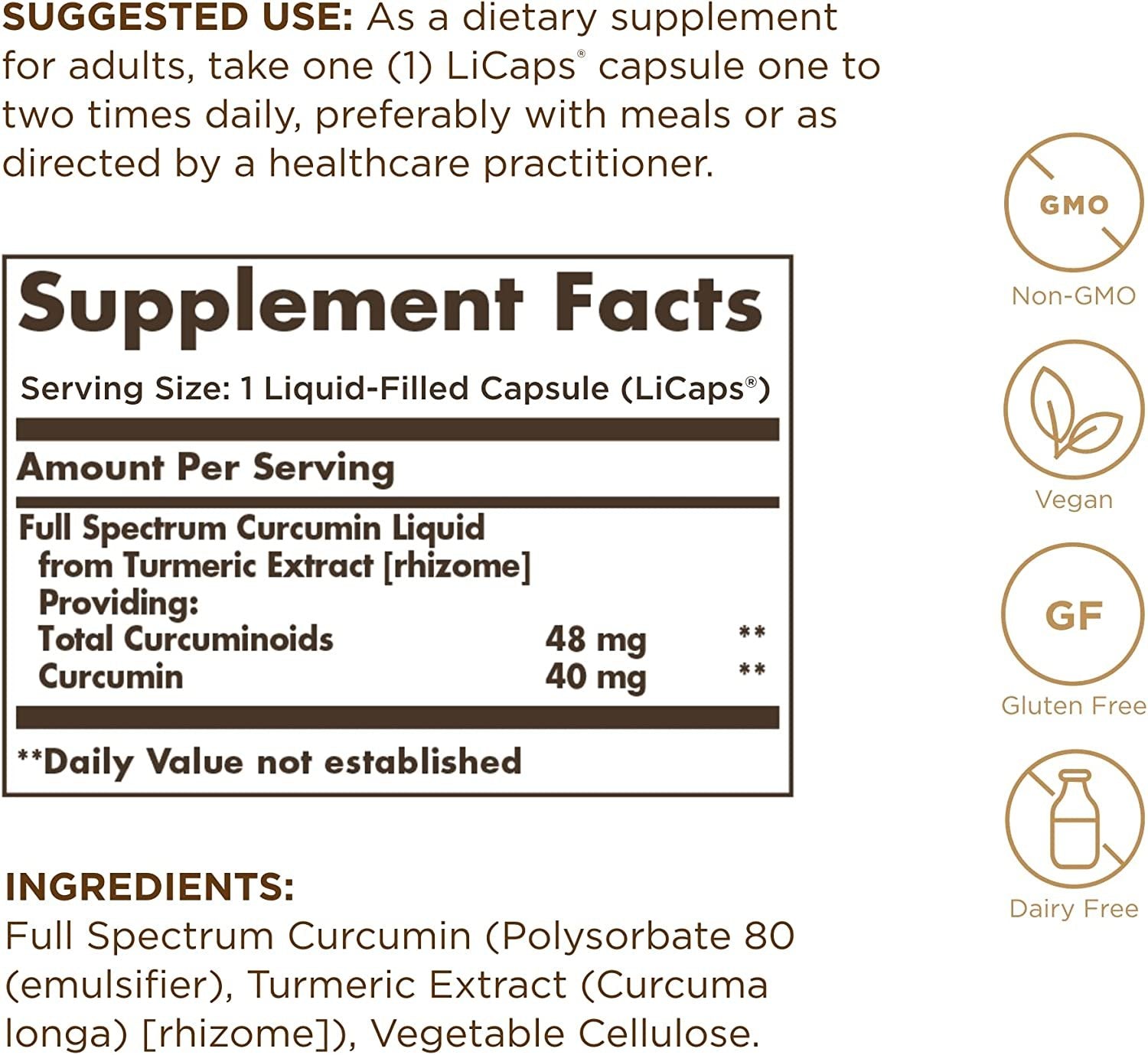 Solgar Full Spectrum Curcumin Liquid Extract, 30 Softgels - Faster Absorption - Brain, Joint & Immune Health - Long Lasting Support - Gluten Free, Non GMO, Dairy Free, Soy Free - 30 Servings