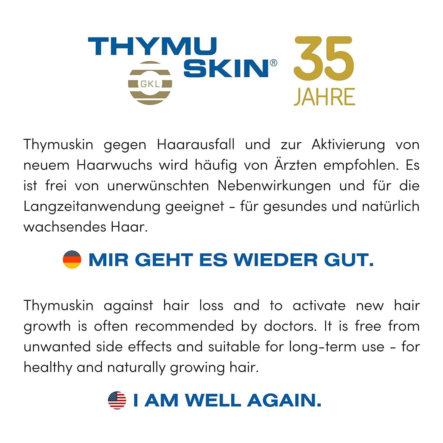 THYMUSKIN Classic - Hair Care Peptides Shampoo (Step #1) for Hair Growth Due to Hair Loss - for Normal to Oily & Greasy Hair and Scalp Condition
