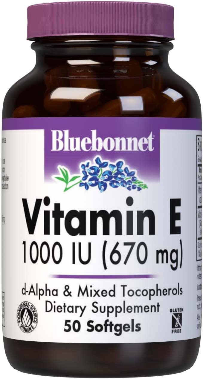 BlueBonnet Vitamin E 1000 IU Mixed Softgels, 50 Count
