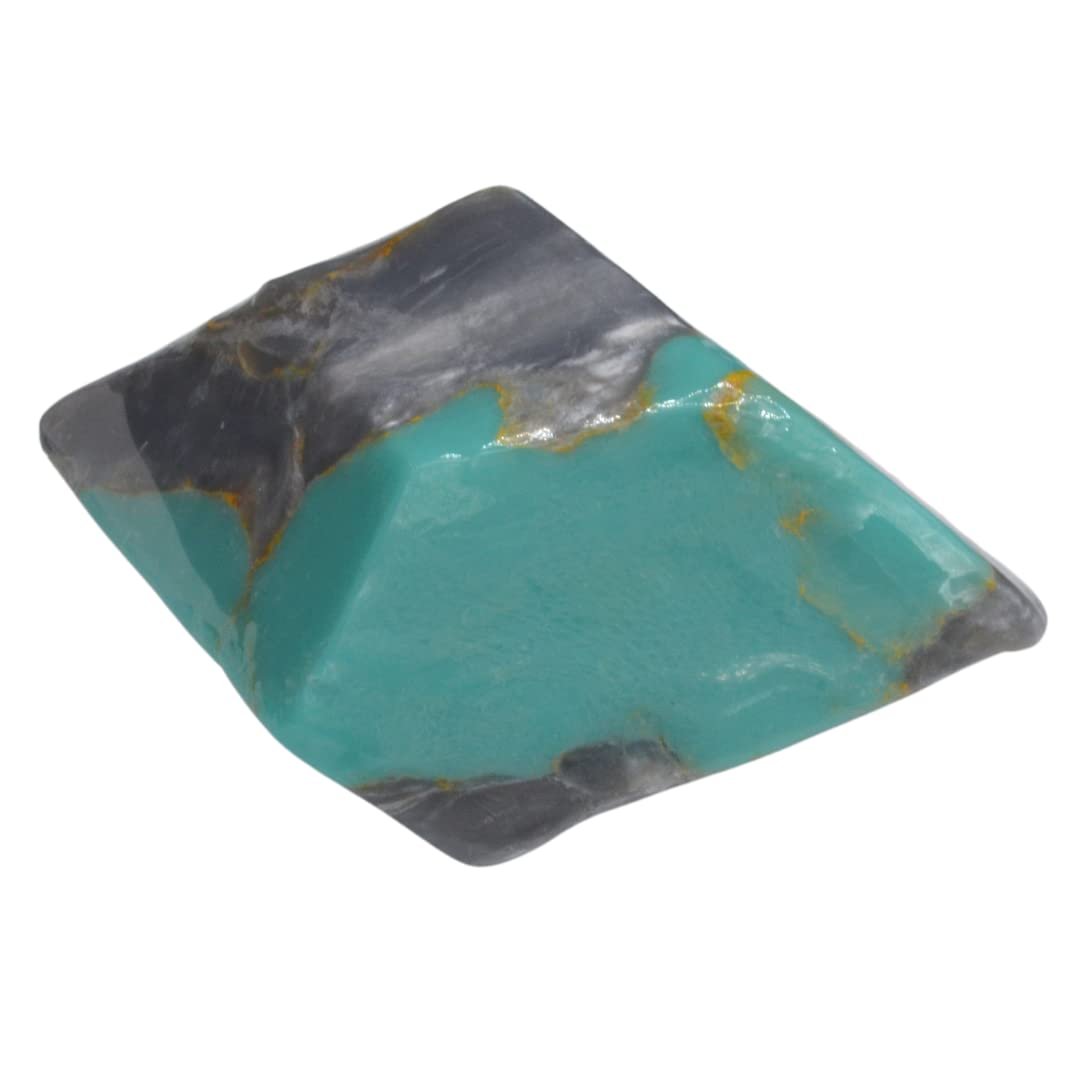 SoapRocks TS Pink Turquoise in Silver - Jewel Line - Soap That Looks Like a Rock - 6 oz Calendula Gardenia and Peach Scent