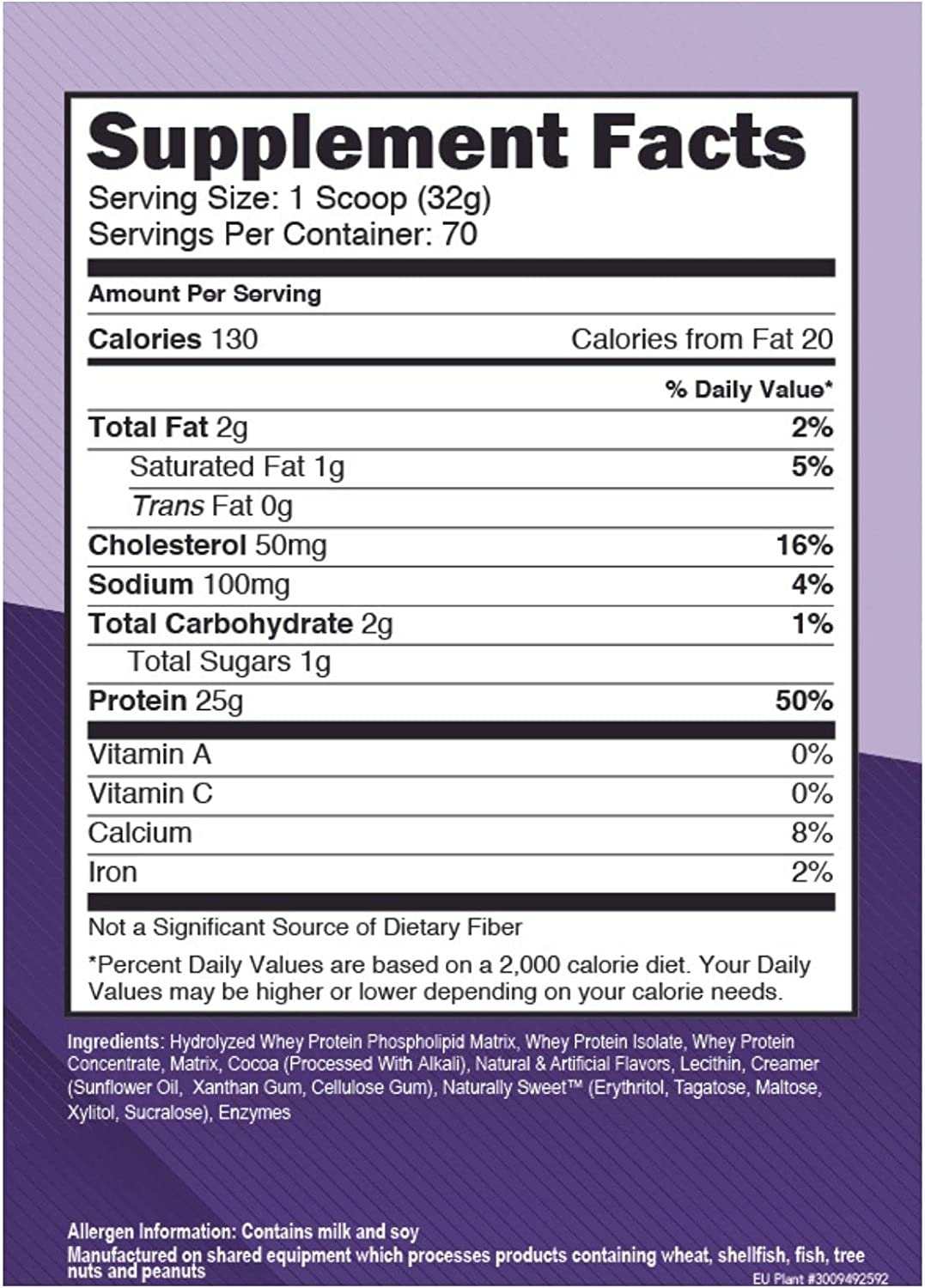 EAS 100% Platinum Whey Protein Powder - Anti Catabolic - 25g Protein