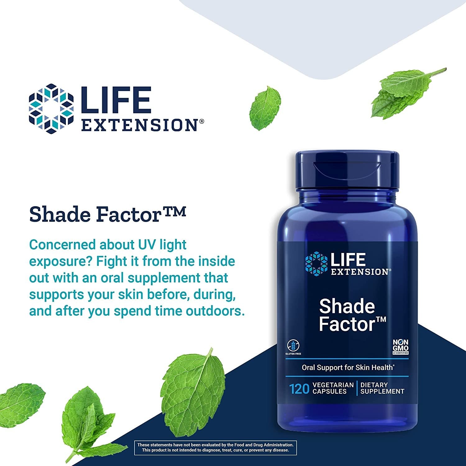 Life Extension Shade Factor 120 Vegetarian Capsules