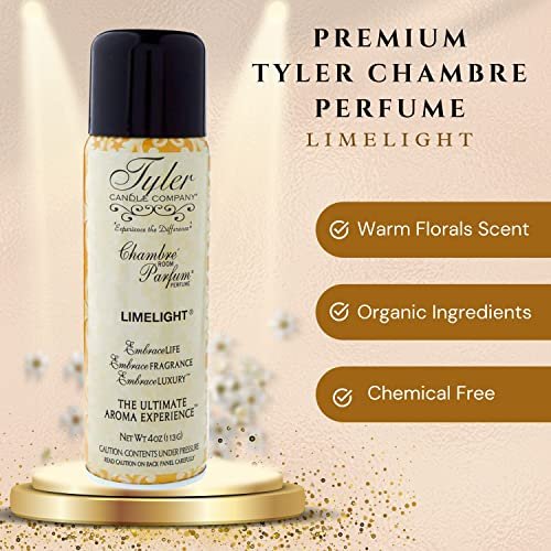 Tyler Candle Company Limelight Signature Fragrance Chambre Parfum - Luxury Scent Air Freshener Spray - Ultimate Aromatic Experience - Home Essentials - 6 Pack of 4 Oz Container with Bonus Key Chain