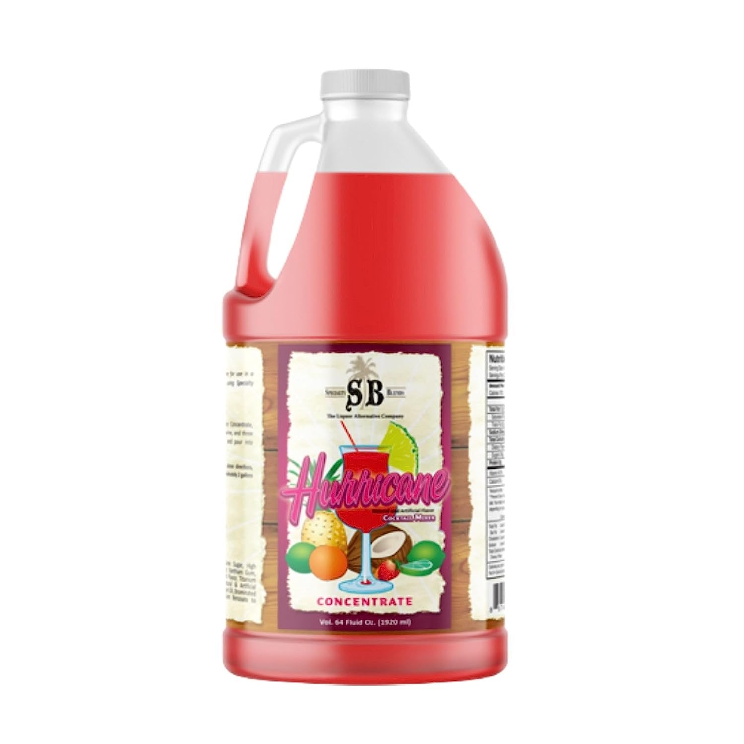 Specialty Blends Hurricane Flavored Syrup Cocktail Mixer Concentrate, Made with Hurricane Flavor Syrups For Drinks, 1/2 Gallon (Pack of 1) - with Bonus Worldwide Nutrition Multi Purpose Key Chain