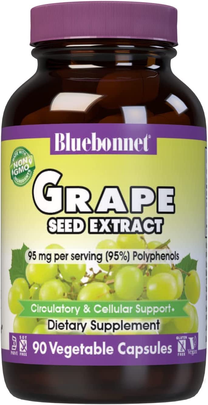 BlueBonnet Super Fruit Grape Seed Extract Supplement, 90 Count
