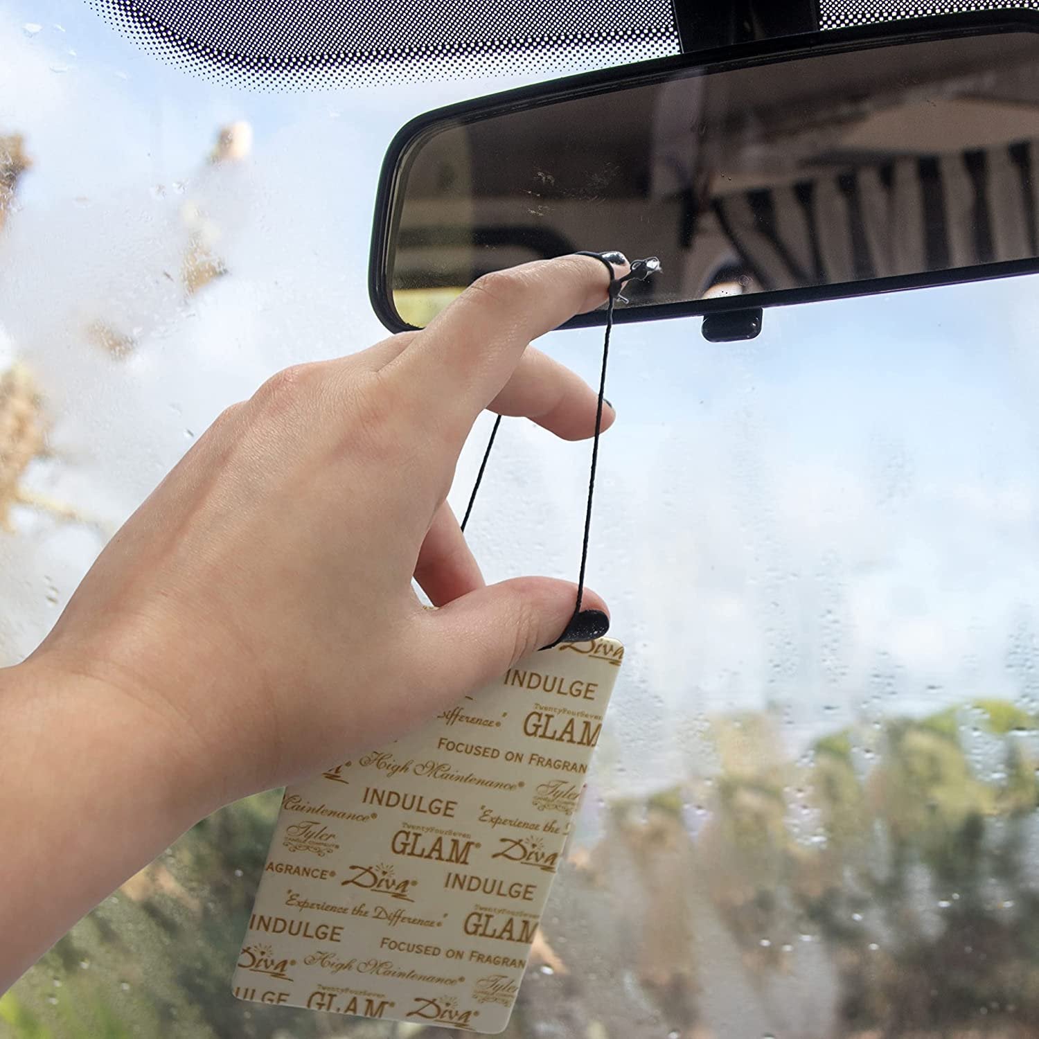 Tyler Candle Company AutoGlam Bless Your Heart Scented Car Air Fresheners - Luxurious Cotton Candy Scented Hanging Air Freshener for Fresh Car Scent and Car Decor - Small Space Air Freshener - Pack of 3