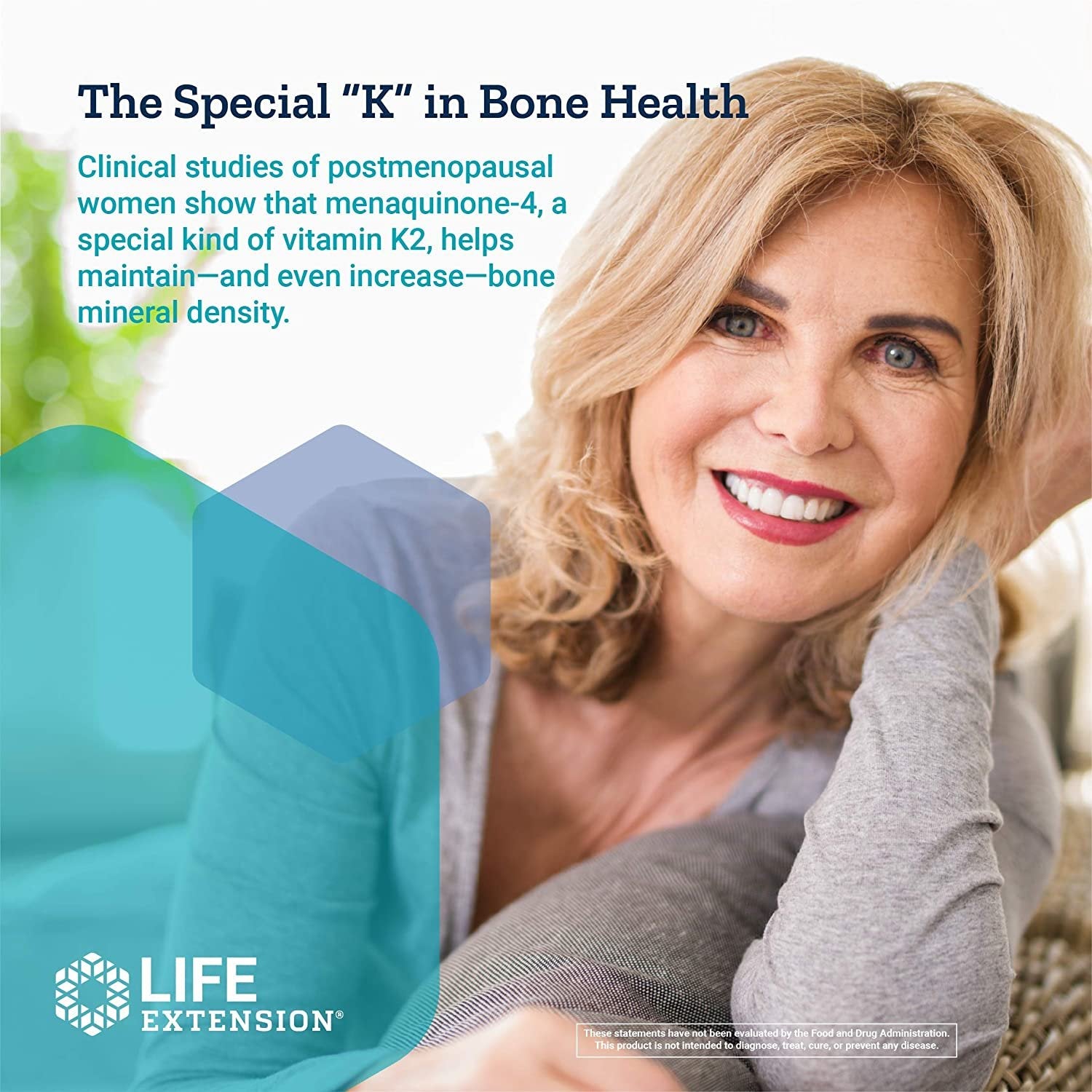 Life Extension Bone Restore Elite with Super Potent K2 - Clinically Studied Vitamin K2 & Calcium Promotes Healthy Bone Mineral Density, Bone-Friendly Formula - Non-GMO, Gluten-Free - 120 Capsules
