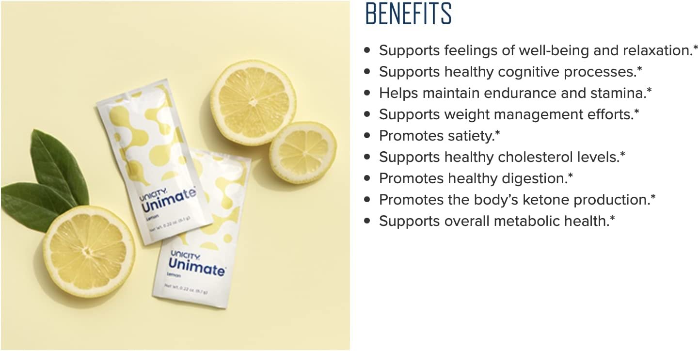 Unicity Unimate Lemon Flavor 30ct