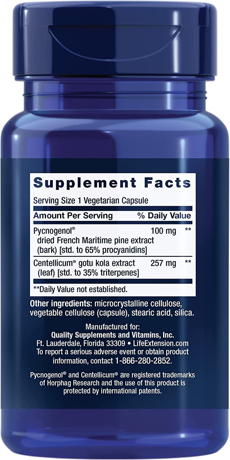 Life Extension Arterial Protect -For Blood Pressure and Vascular Health Support -Gotu Kola and Pycnogenol French Maritime Pine Bark Extracts - Non-GMO, Gluten-Free - 30 Vegetarian Capsules