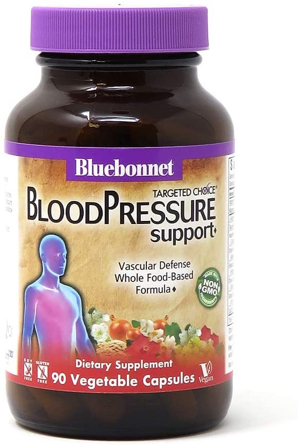 Bluebonnet Nutrition Targeted Choice Blood Pressure Support - for Cellular Health and Heart Function, Dairy & Soy & Gluten Free, Non-GMO, Vegan, 45 Servings, Tan, 90 Count