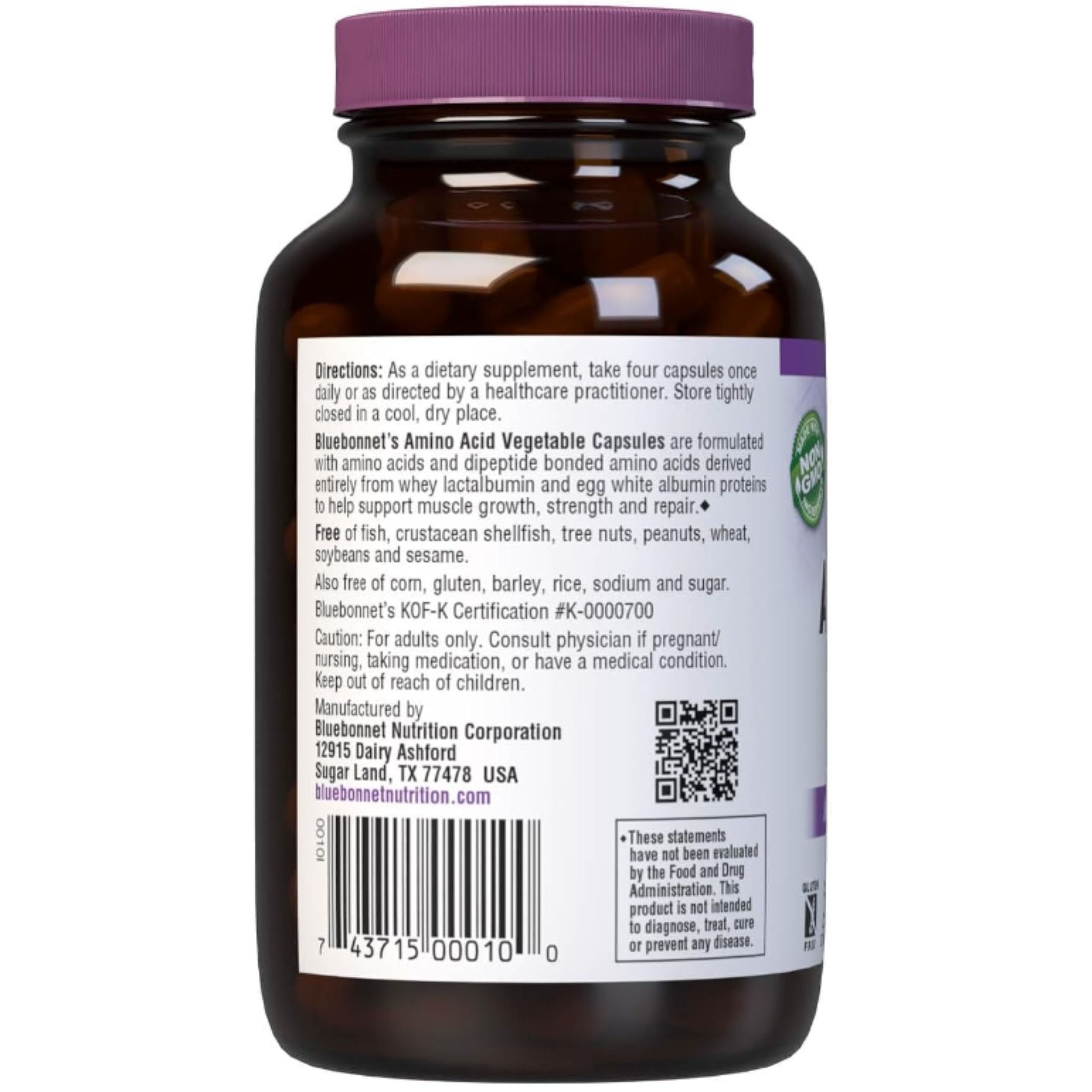 Amino Acid 750 mg 120 veg Capsules