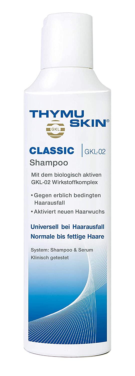 THYMUSKIN Classic - Hair Care Peptides Shampoo (Step #1) for Hair Growth Due to Hair Loss - for Normal to Oily & Greasy Hair and Scalp Condition