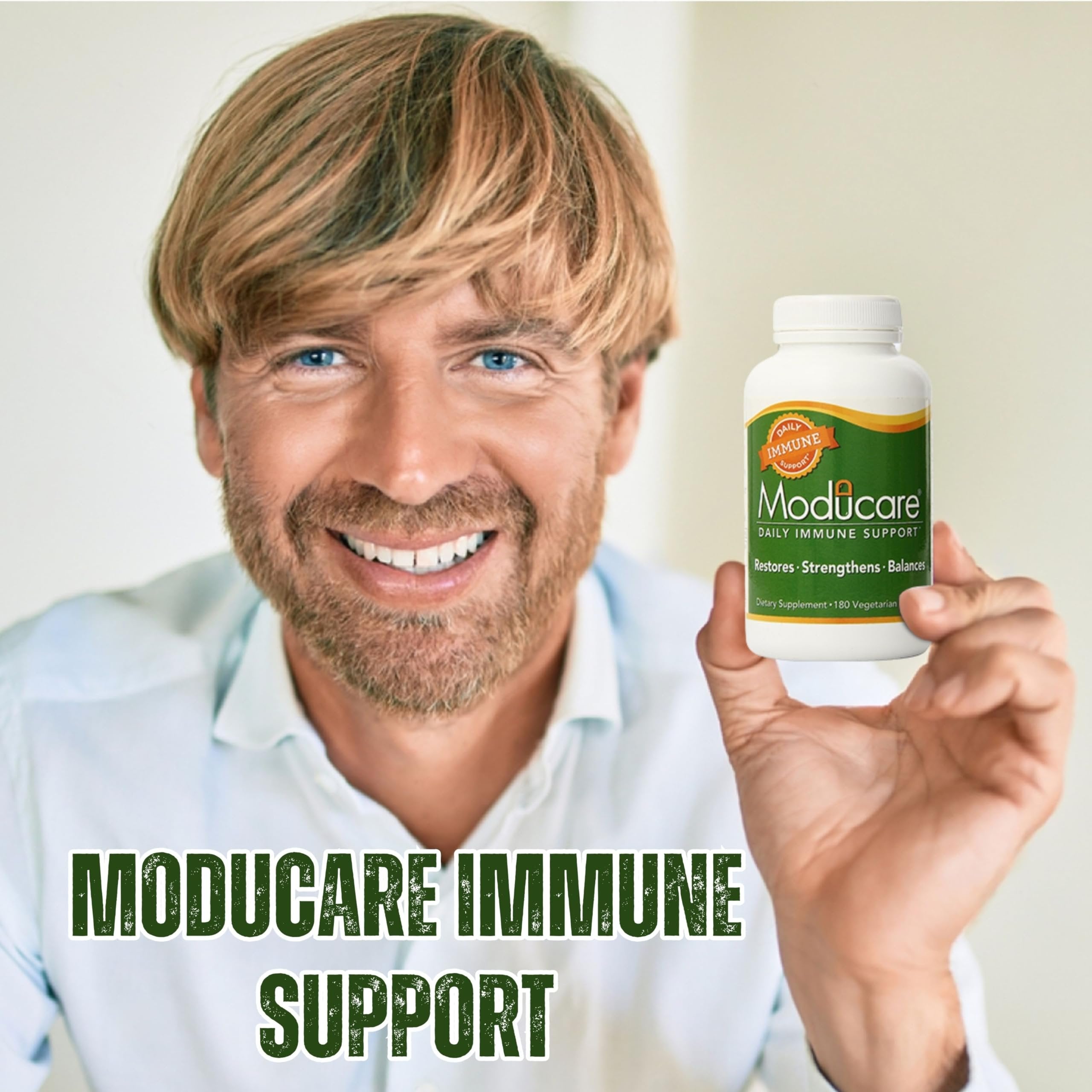 Moducare Daily Immune Support, Plant Sterol Dietary Supplement, 180 Vegetarian Capsules with Keychain