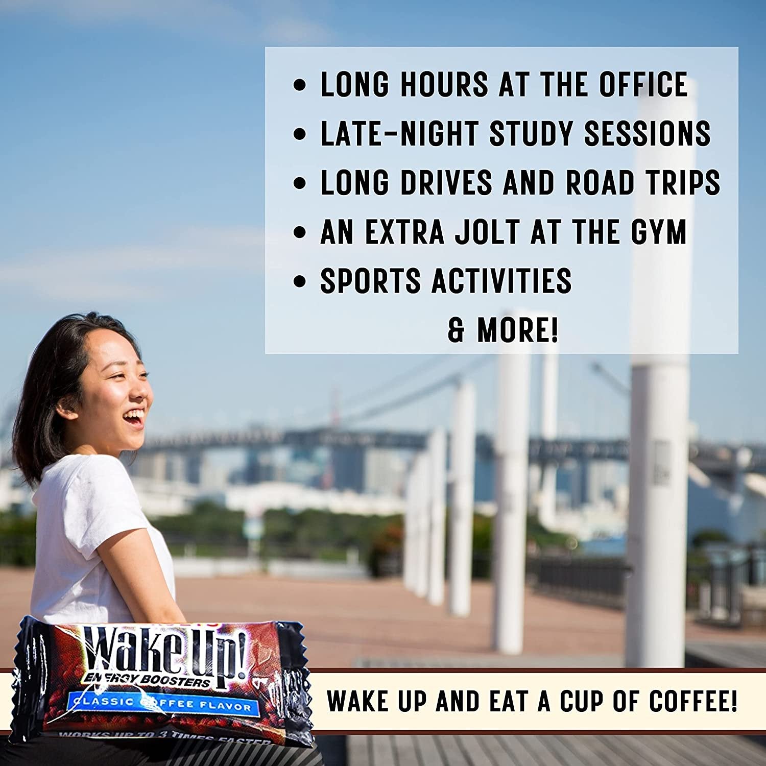 Worldwide Nutrition Enerjets Wake Up Energy Booster Caffeinated Drops - Instant Coffee Energy Supplements - Classic Flavor Pack of 3, 12 Drops Per Package with Worldwide Multi Purpose Key Chain