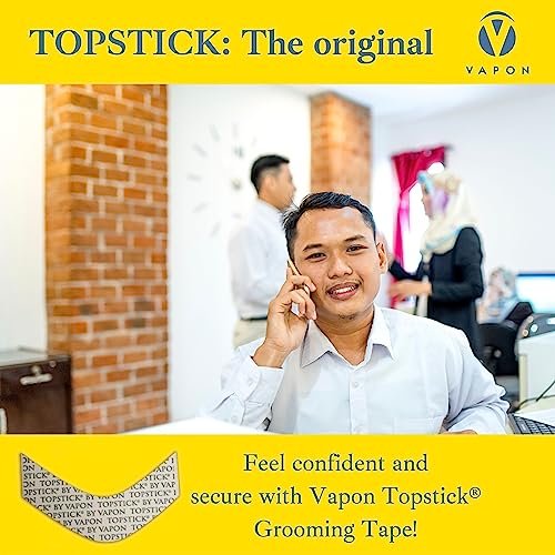 Vapon Topstick Custom Cut Front "B Curve" (100 Double-Sided Strips) Clear Hairpiece Tape 3" with Bonus Worldwide Nutrition Multi-Purpose Key Chain