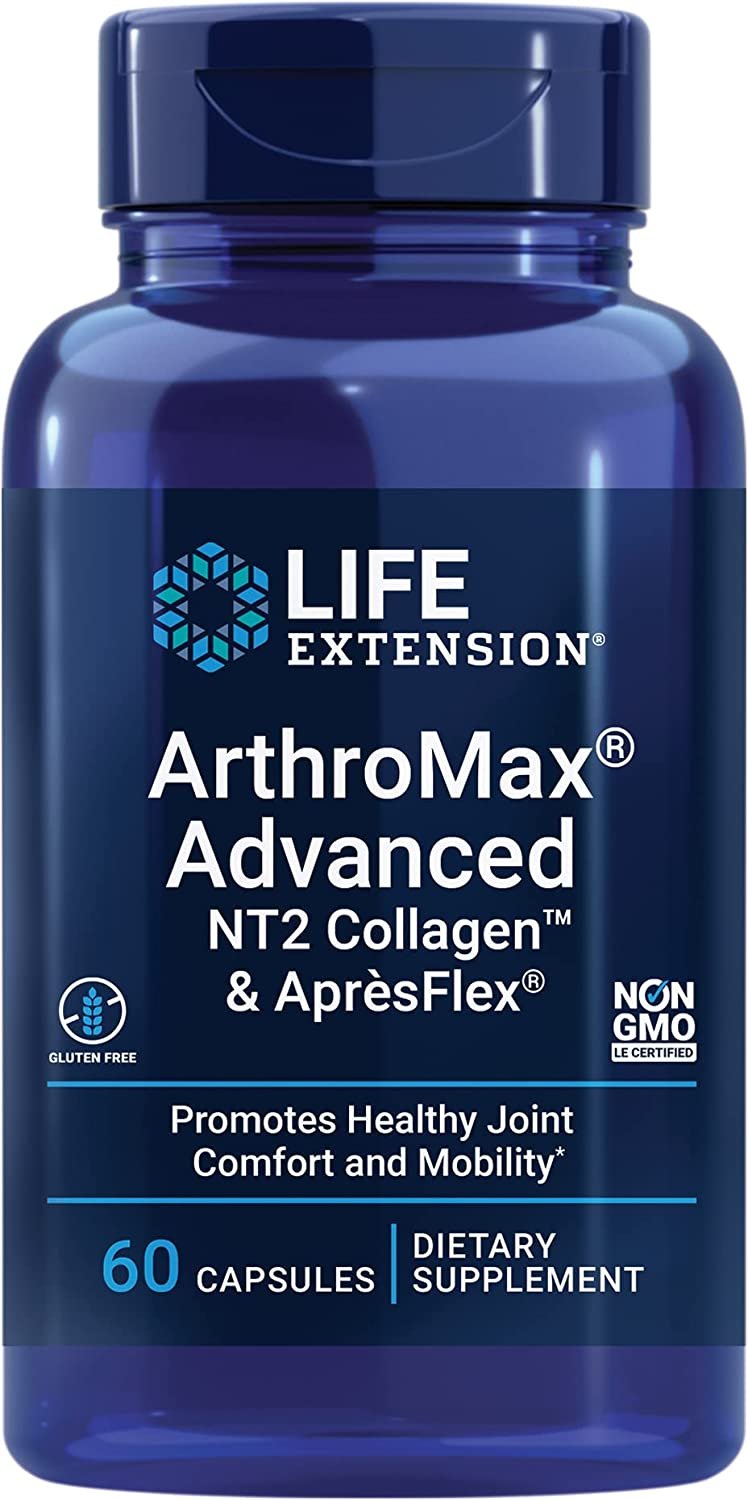 Life Extension ArthroMax Advanced with NT2 Collagen & AprèsFlex Capsules, Our Joint Health, Comfort & Mobility Formula, Non-GMO, Gluten-Free, 60 Count