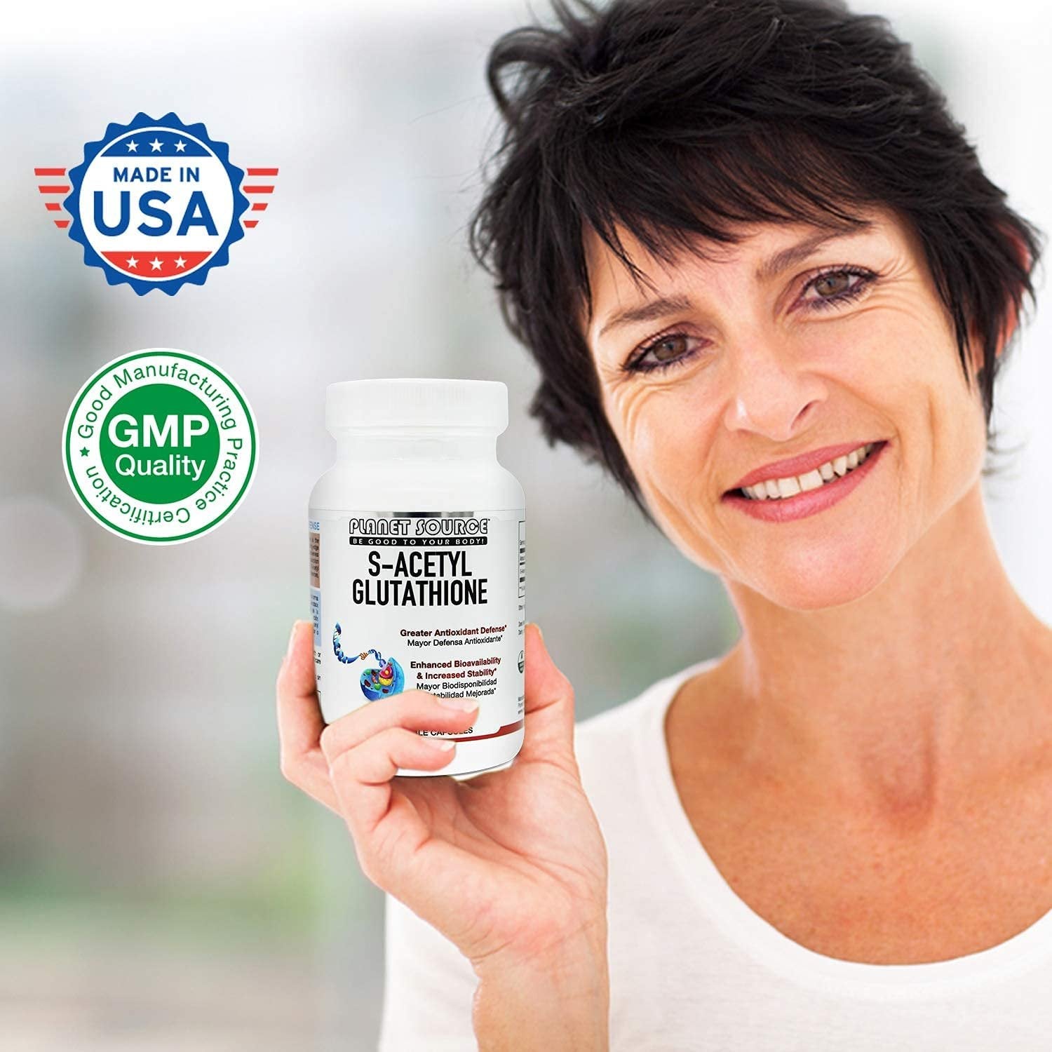 Planet Source S-Acetyl Glutathione (Food Grade) Supplement - Best Detox - Supports Healthy Aging and Cell Function