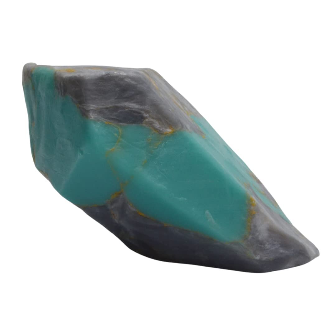 SoapRocks TS Pink Turquoise in Silver - Jewel Line - Soap That Looks Like a Rock - 6 oz Calendula Gardenia and Peach Scent