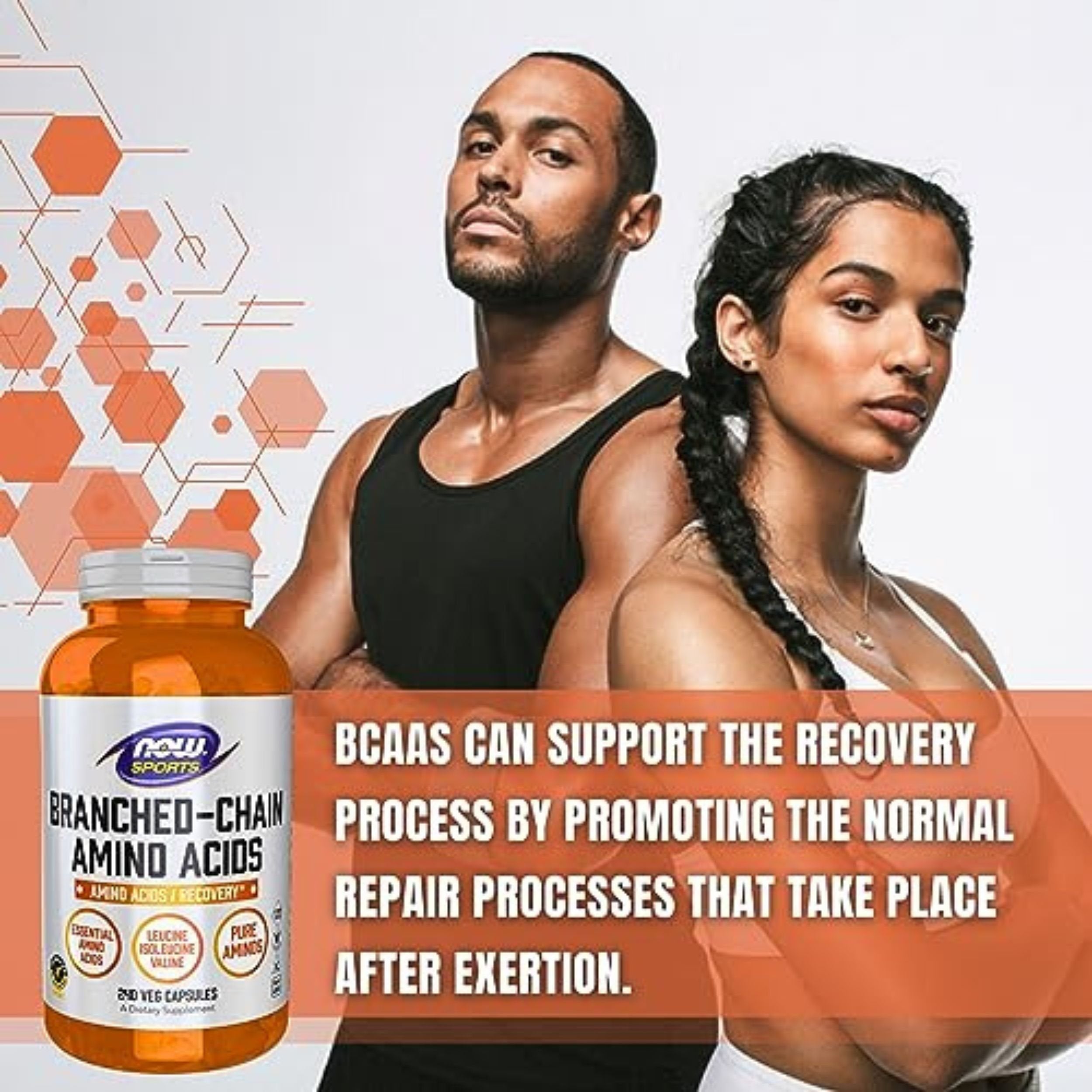 Now Sports Nutrition Branched Chain Amino Acids with Leucine, Isoleucine, and Valine - 240 Veg Capsules for Enhanced Recovery and Immune Function