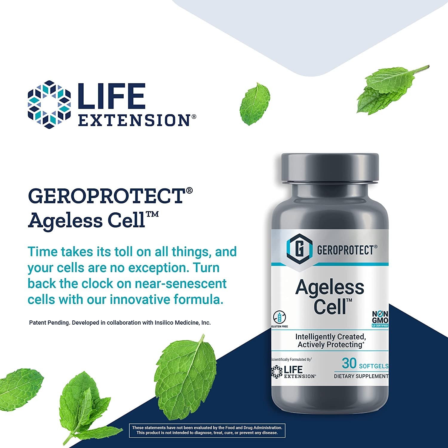 Life Extension GEROPROTECT Ageless Cell – Anti-aging Cellular Rejuvenation & Energy, Promotes Youthful Cellular Metabolism, Support Organ Health - Gluten-Free, Non-GMO - 30 Softgels