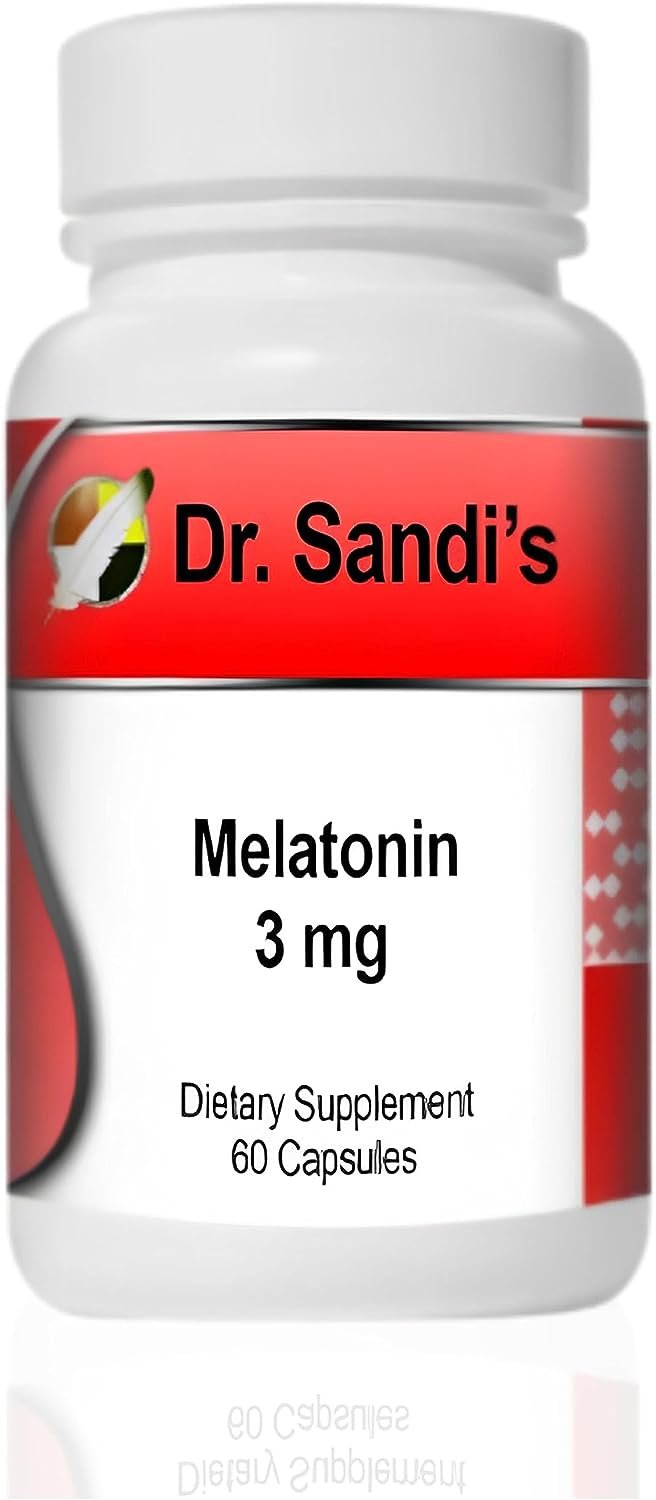 Worldwide Nutrition Dr. Sandi's Melatonin 3 mg - 60 Count Melatonin Supplement Tablets