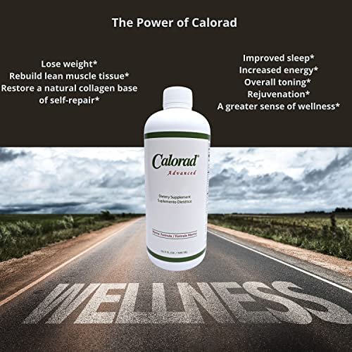Calorad Advanced - Marine Collagen - Liquid Collagen - Dietary Supplement - Collagen Hydrolysate - Collagen Protein - Vegetarian - Kosher - Gluten Free - 16.9 Fl Oz - 30 Servings - w Bonus Keychain
