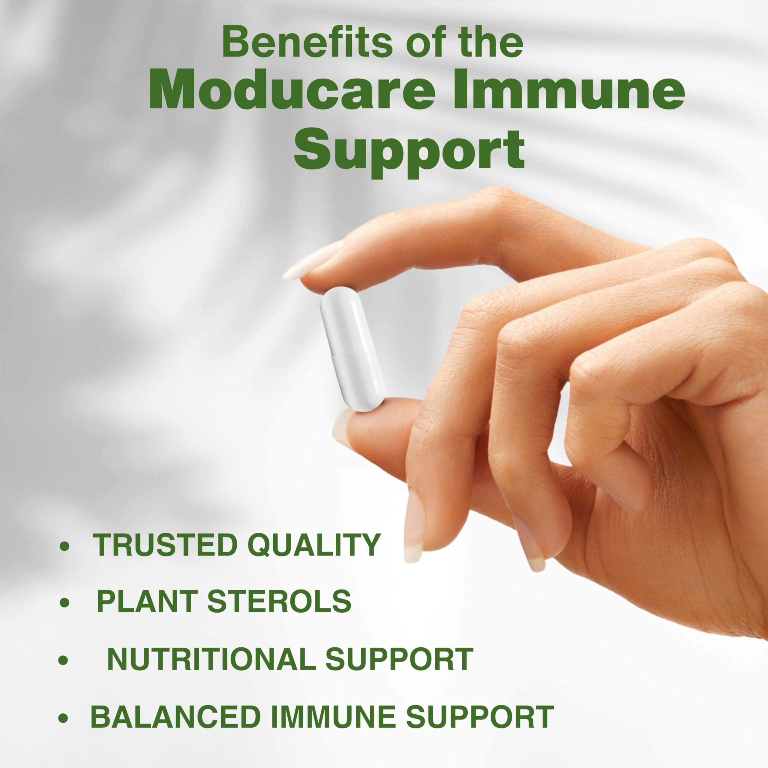 Moducare Daily Immune Support, Plant Sterol Dietary Supplement, 180 Vegetarian Capsules with Keychain
