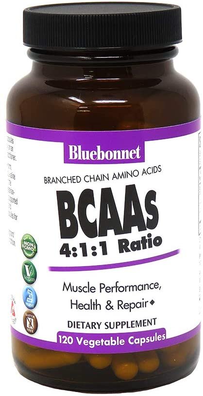 Bluebonnet BCAAS Vitamin Capsules, 120 Count