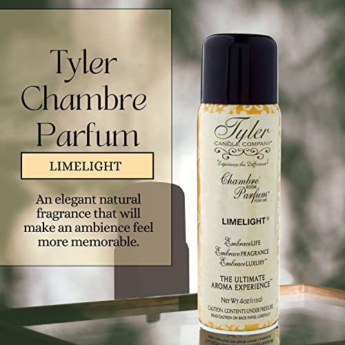 Tyler Candle Company Limelight Signature Fragrance Chambre Parfum - Luxury Scent Air Freshener Spray - The Ultimate Aromatic Experience - Home Essentials - 4 Oz Container with Bonus Key Chain