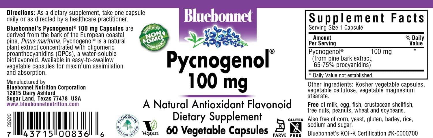 BlueBonnet Pycnogenol 100mg 60ct