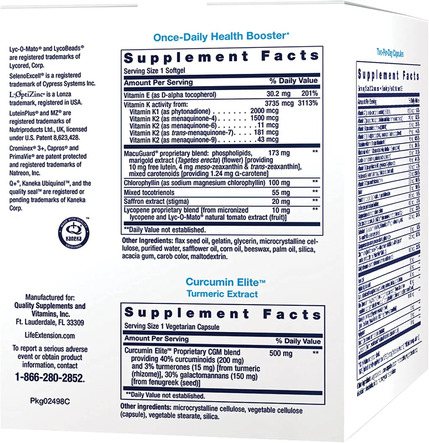 Life Extension Comprehensive Nutrient Packs Advanced - Oil-based Nutrients - Multivitamin & Minerals Supplements with Omega-3, CoQ10 For Health And Longevity – Gluten Free, Non-GMO - 30 Packets