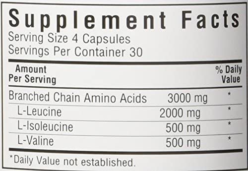 Bluebonnet BCAAS Vitamin Capsules, 120 Count