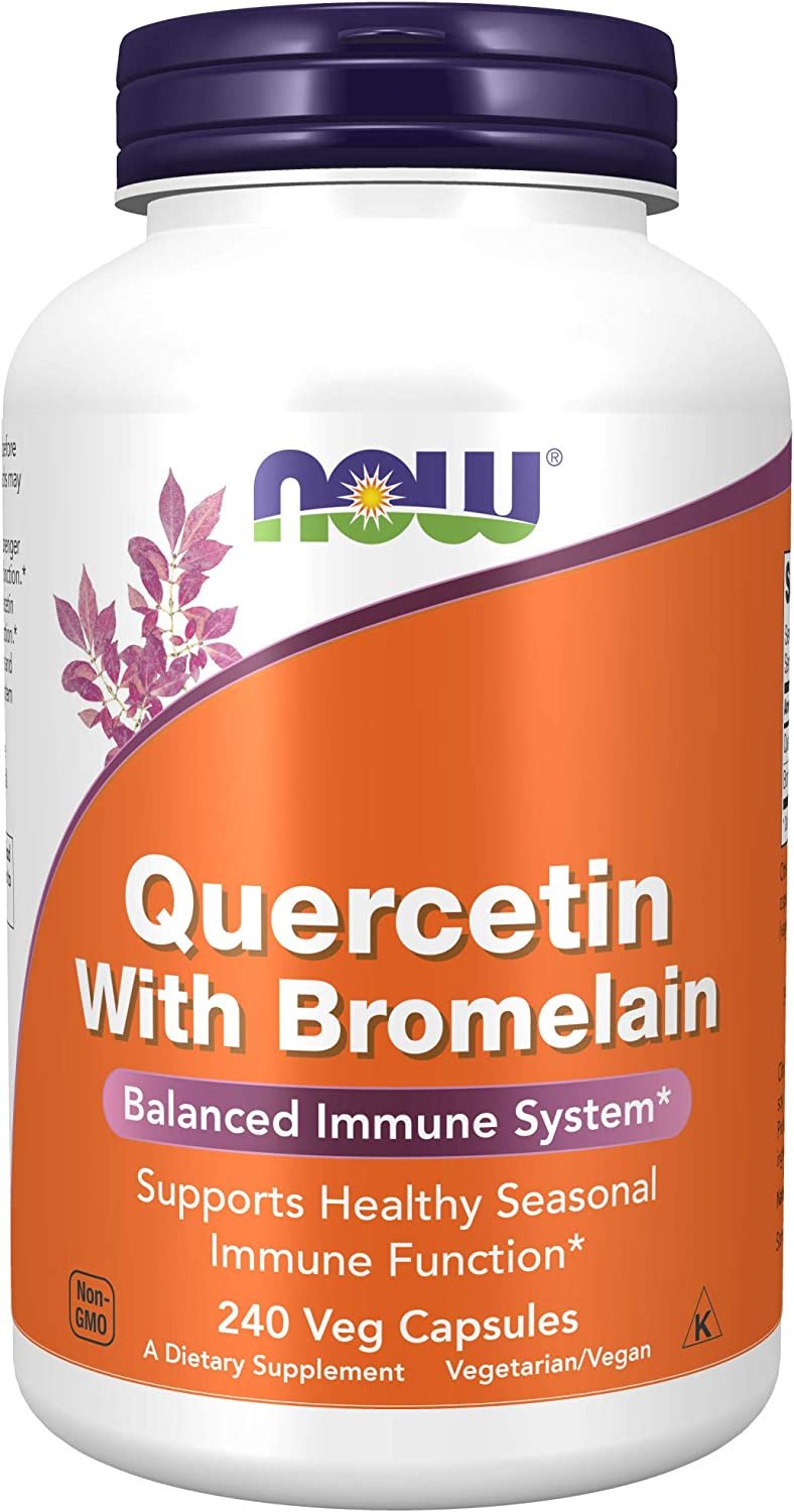 NOW Supplements, Quercetin with Bromelain, Balanced Immune System*, 240 Veg Capsules